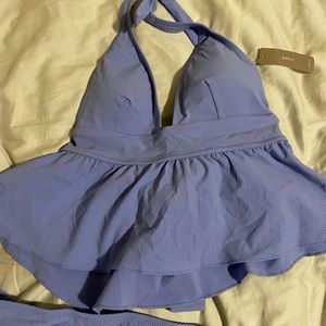 New with tags J Crew 2 pc swim suit Pique lilac